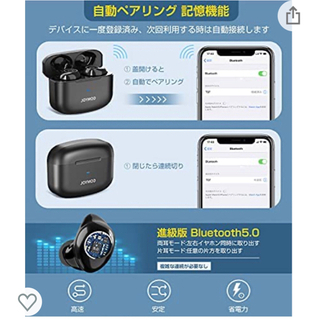 Bluetooth イヤホン　ワイヤレス　防水の画像