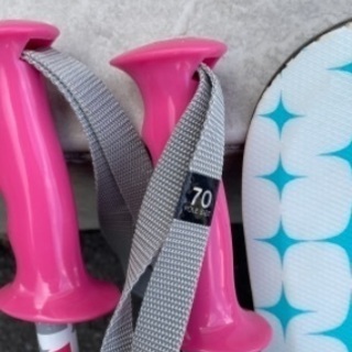 冬支度！ジュニア、小学生　スキーポールセット　92センチ　ロシニョール　練習用にの画像