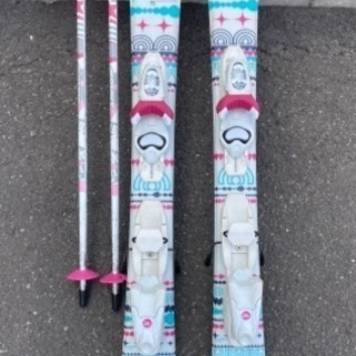 冬支度！ジュニア、小学生　スキーポールセット　92センチ　ロシニョール　練習用にの画像