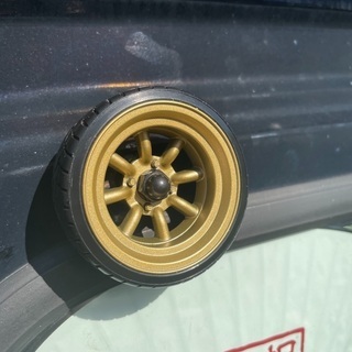 取り引き中!ワタナベホイール ゴールド リアワイパーキャップ
