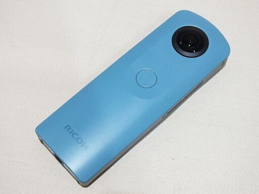 【苫小牧バナナ】現状品!!RICOH/リコー 360° 全天球カメラ デジタルカメラ Theta SC ブルー 中古 動作OK レンズ傷あり