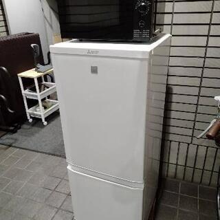 【広島市配送無料】三菱 2ドア 冷蔵庫 146L MR-P15EE-KW形  19年製 