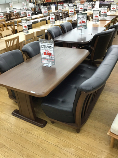 KI-117【ご来店頂ける方限定】ナガノインテリア　リビングダイニング4点セット