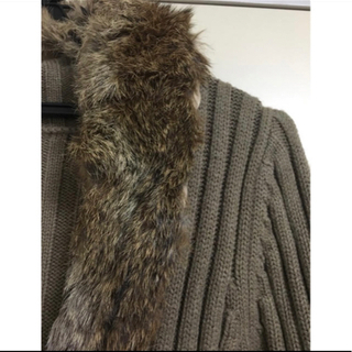 ロングニット　ファー付きの画像