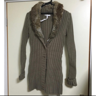 ロングニット　ファー付き