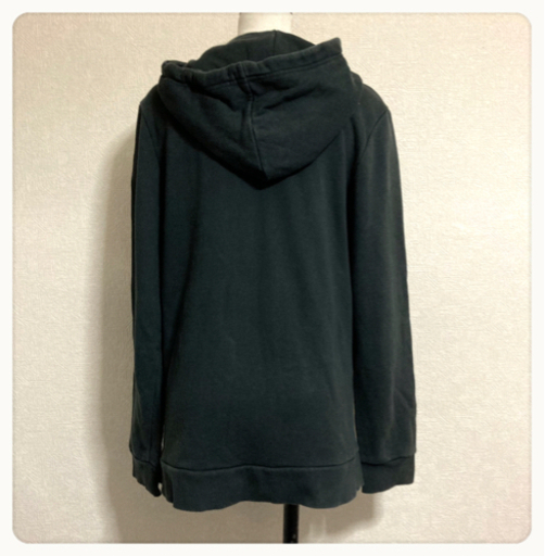 ご購入者様決定꒰Avail꒱ジップフードパーカー 無地黒 スウェット ジャケット LサイズOK