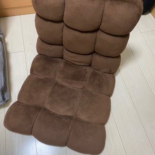 もこもこ座椅子　茶色　無料