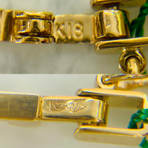 【中古品】K18 12面トリプル 14.1g 50cm［696］