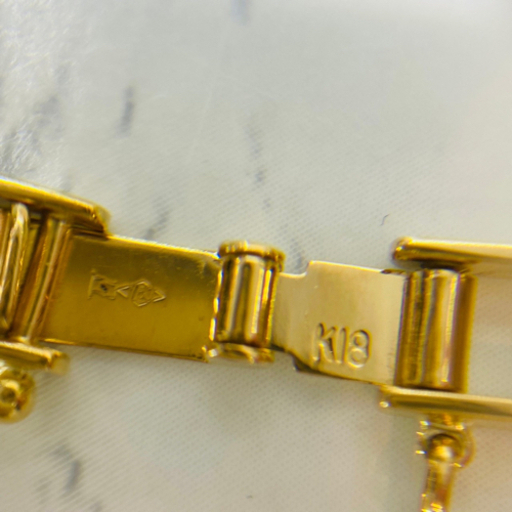 【中古品】K18 6面W 30.6g 50cm ［697］