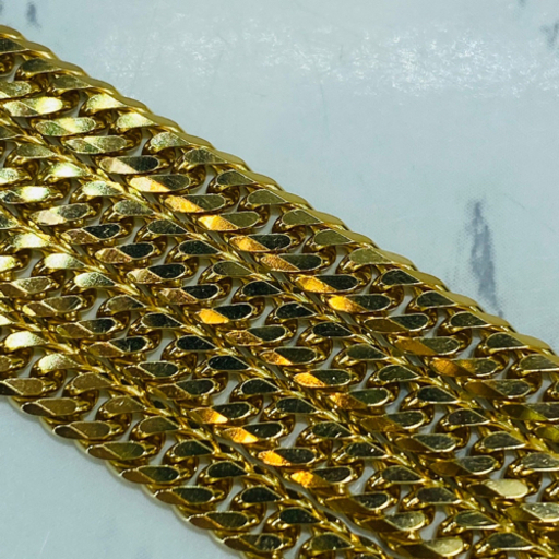 【中古品】K18 6面W 30.6g 50cm ［697］