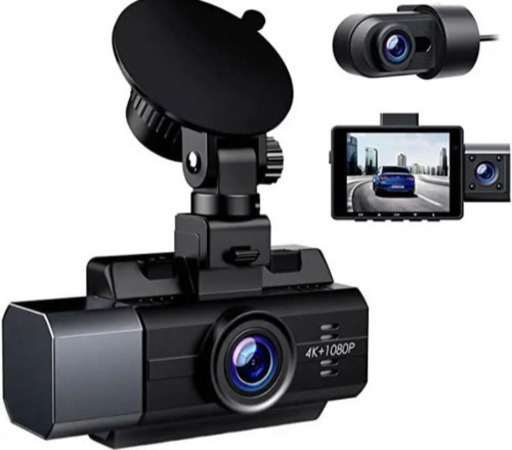 （取引中）最新機種　前後・車内撮影記録　高性能4K 3カメラドライブレコーダー　ネット相場16800円　取付もOK