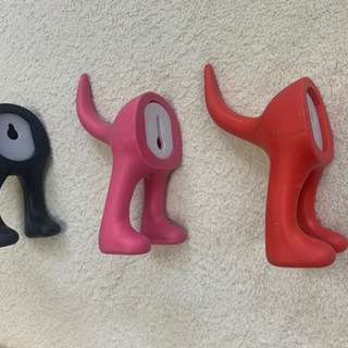 IKEAフック犬のしっぽ3色セット新品の画像