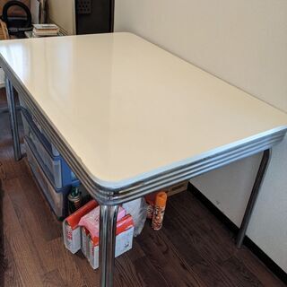 【本日受付終了！】フィフティーズっぽいダイニングテーブル　120...