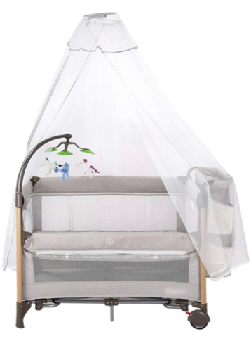 ベビーベッド　折りたたみ式　美品　プレイヤード　多機能