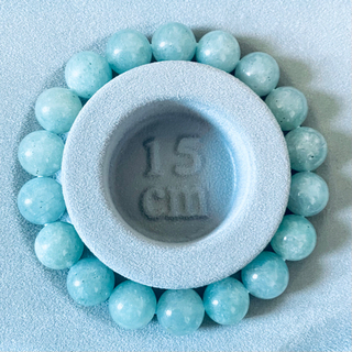 【未使用品】天然石 アクアブルージェイド ブレスレット 10mm