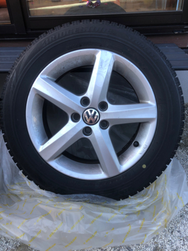 ワーゲン純正アルミ付きタイヤ　スタッドレス