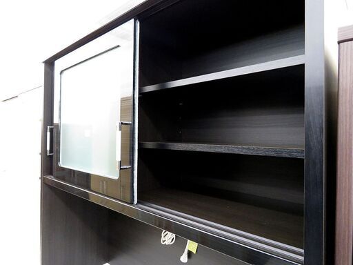北海道/千歳市 入江木工 セパレート食器棚 ブラウン×ホワイト 収納 近郊配送/店頭でのお受渡し大歓迎