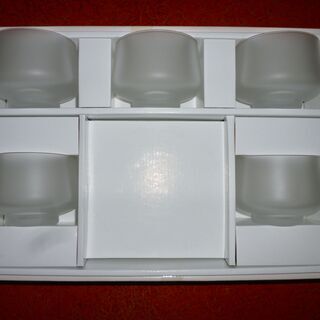 【未使用】冷茶グラス5個（曇りガラス）セット差し上げます