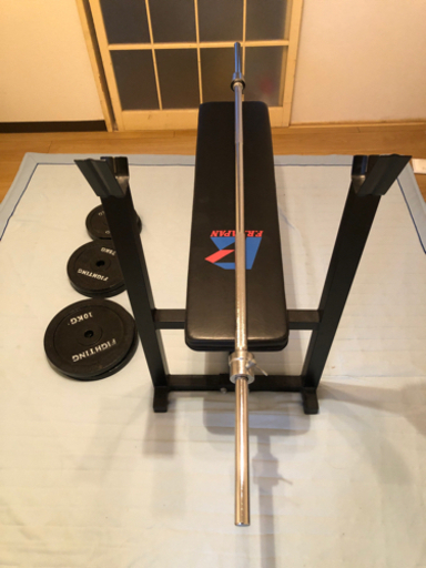 ベンチプレス　シャフト　ウエイト45kg
