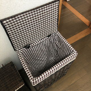 【無料】かご収納バスケット ２個セットの画像