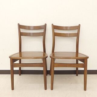 千歳市/恵庭市 日進木工 Laholm チェア 2脚セット オーク材 飛騨家具 ダイニングチェアの画像
