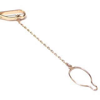 E478 ネクタイピン K18 真珠 タガネ彫 2.8gの画像