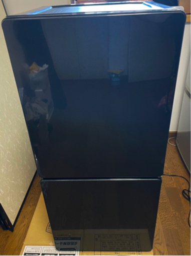 2ドア冷蔵庫　110L  ユーイング　黒　2016年製