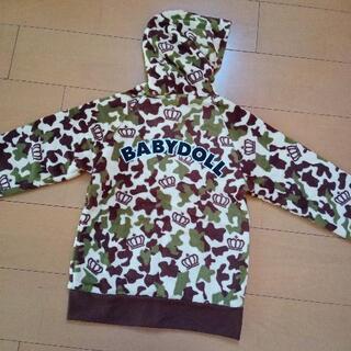 新品　アニマル柄ジャケットパーカー140カーキ　ベビードールBABYDOLLベビドの画像