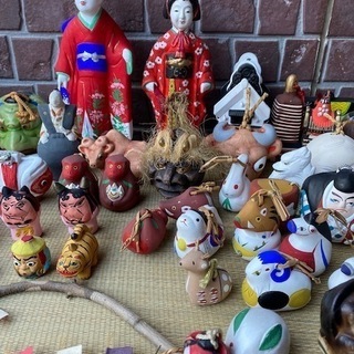 ◎お値下げしました‼️逸品貴重古い郷土玩具土鈴からくり人形☆10...