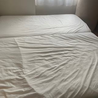 無印のセミダブルとシングルベッド（足いろいろ）の画像