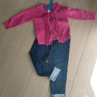 80cm子供服カーディガンニットの画像