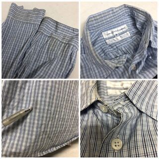 ⭕⭕⭕NY2/39 COMME des GARCONS SHIRT コムデギャルソンシャツ ブルー ブラックライン 長袖シャツ メンズ M サイズ⭕⭕⭕の画像