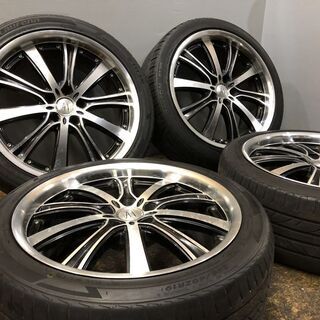 【輸入&国産タイヤ 245/40ZR19 x2 245/40R19 x2】【ANHELO KLEITOS アネーロ 19インチ 8.5J5HPCD114.3+35】アルファード等　(VTK393)クレジットカード QRコード決済可能