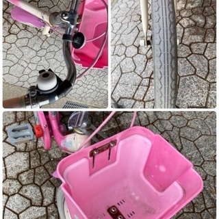 子供自転車18インチ＋ヘルメット＋補助輪付きの画像