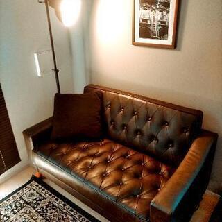 【交渉中】レザー ソファー💺レトロ ヴィンテージ