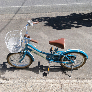女の子向け自転車✨16インチ　ブルーグリーン✨鍵なし✨ブレーキや...