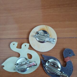 鳥ブローチ3点セット