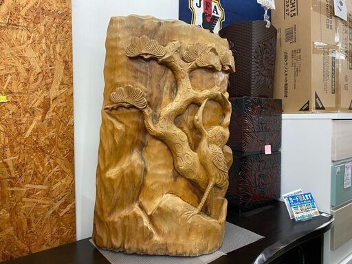 【愛品館 江戸川店】切り出し彫り　彫り置物　ID:150-046146-007