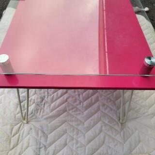 折り畳み式ガラステーブル　中古　リサイクルショップ宮崎屋　佐土原店　21.9.21kの画像