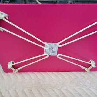 折り畳み式ガラステーブル　中古　リサイクルショップ宮崎屋　佐土原店　21.9.21kの画像