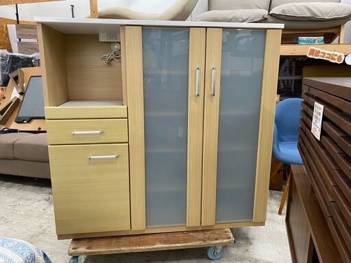 かなりの美品です！【愛品館 江戸川店】ニトリ　レンジボード　レンジカップボード　ID:151-007167-007　配送可　代引き配送可