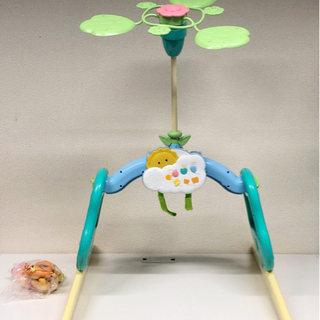 OC-1 美品【タカラトミー 】くまのプーさん えらべる回転6WAYジムにへんしんメリー 電池付き ディズニーベビー の画像