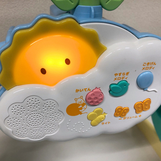 OC-1 美品【タカラトミー 】くまのプーさん えらべる回転6WAYジムにへんしんメリー 電池付き ディズニーベビー の画像