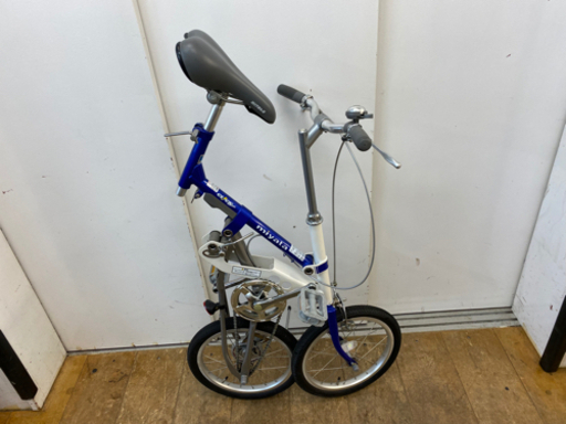 N024★青色・１６インチ折りたたみ自転車★防犯登録料込