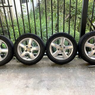 ヨコハマタイヤアイスガードIG30 155/65R/14 15年製＆社外アルミホイール 14×4 1/2J オフセット+45 NBOX NWGN NONEなど 手渡し可