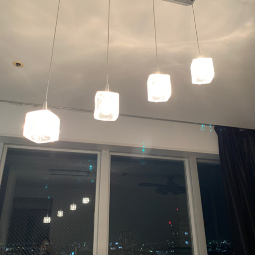 照明器具 ガラスキューブ 4連