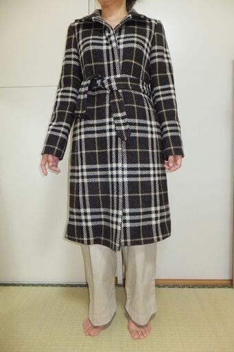 さらに値下げしました。バーバリーロンドン　チェックコート（茶系）　サイズ表記（38）