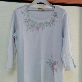 Graceful Days 薄紫にお花の絵とキラキラが華やか七分...