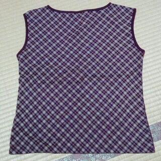 BHPC ビバリーヒルズポロクラブ えんじにゴールドチェックのタンクトップ Lの画像