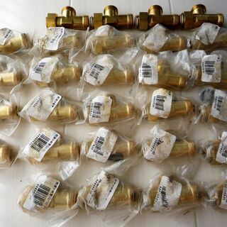 ☆給湯分岐管 G1/2 28個セット◆工具不要の給水・給湯用銅管継手